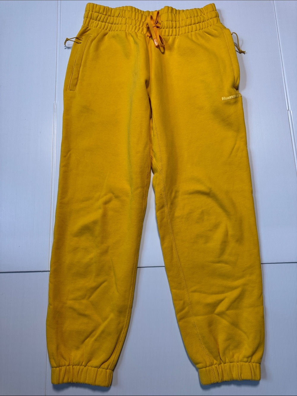 ADIDAS x Pharrell Williams Humanrace Yellow Men's Drawstring Jogger Sweatpants M